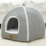 Cat Beds for Indoor Cats-Cat Bed Cave House Tent for Kittens and Small Pets with Washable Cushioned,Soft and Warm