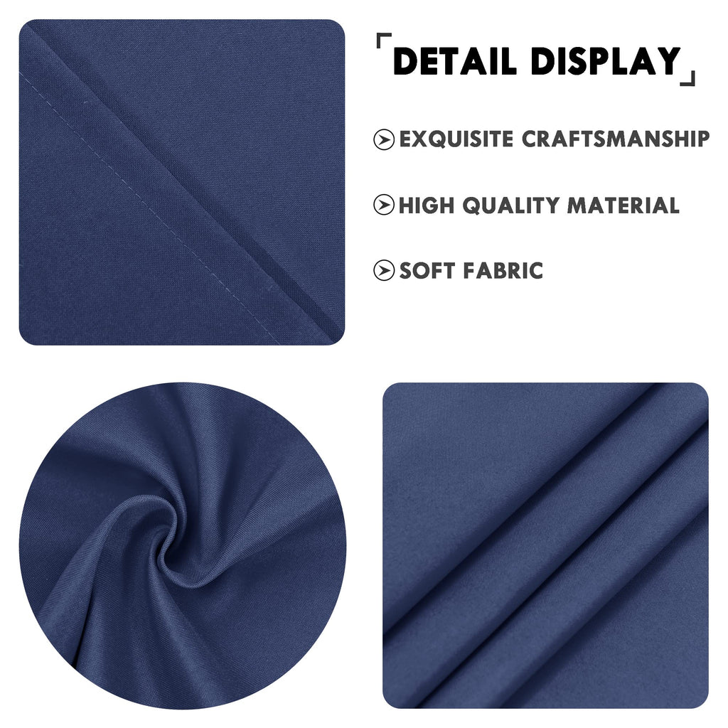Navy Blue Valance Curtains for Window 1 Panel, 60 x 18 Inches