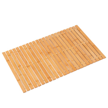 Bamboo Bath Mat Bathroom Rugs Floor Wood Shower Bathtub Waterproof Non Slip Accessories 16x24 Inch Easy to Clean