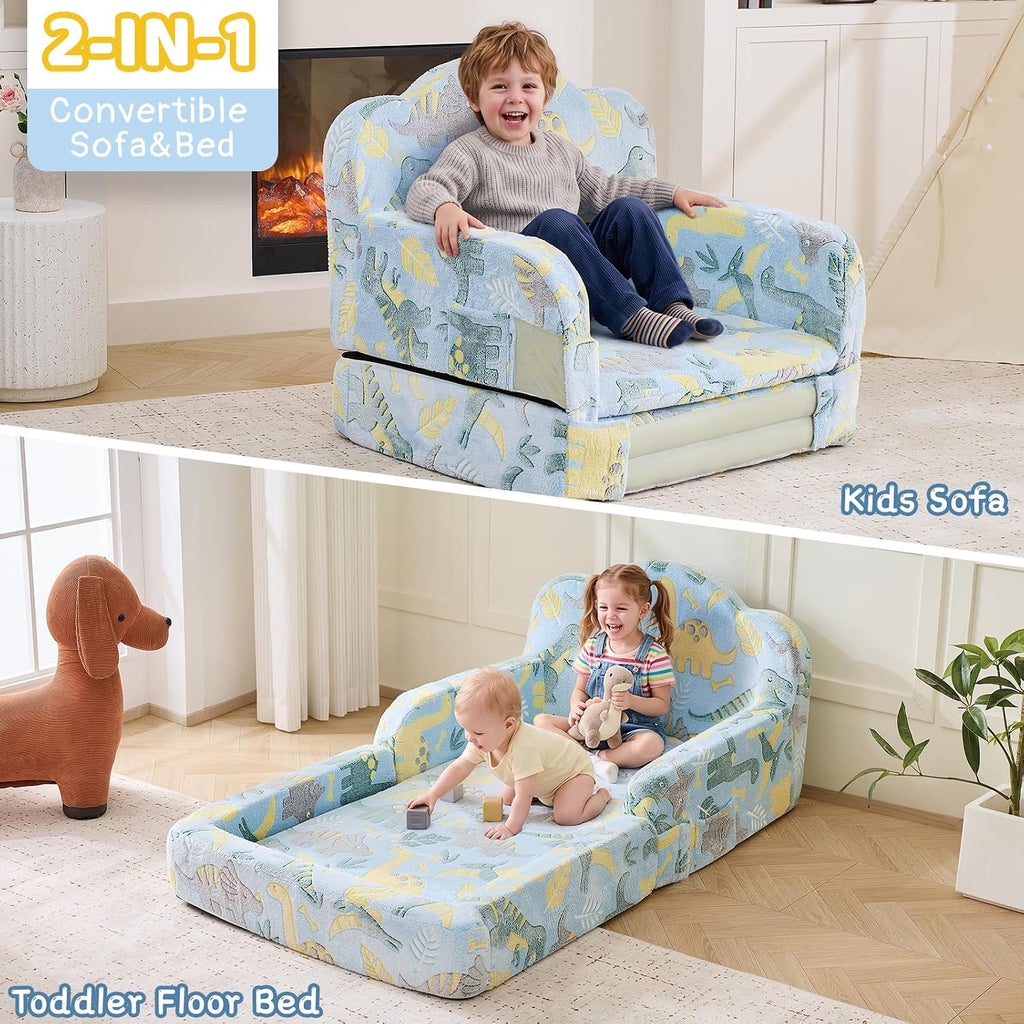 Toddler Floor Bed, Soft Foam Toddler Bed and Kids Bed, No Assembly Required