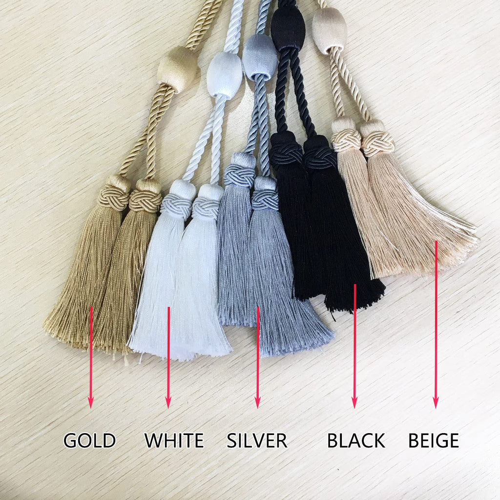 Curtain Tiebacks with Tassel, Decorative Curtain Holdback - 2 Pack