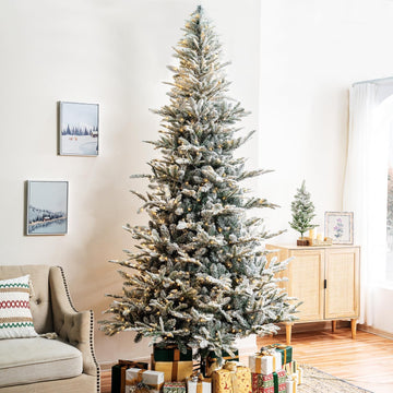 Marley Artificial Prelit Snow Flocked Christmas Tree