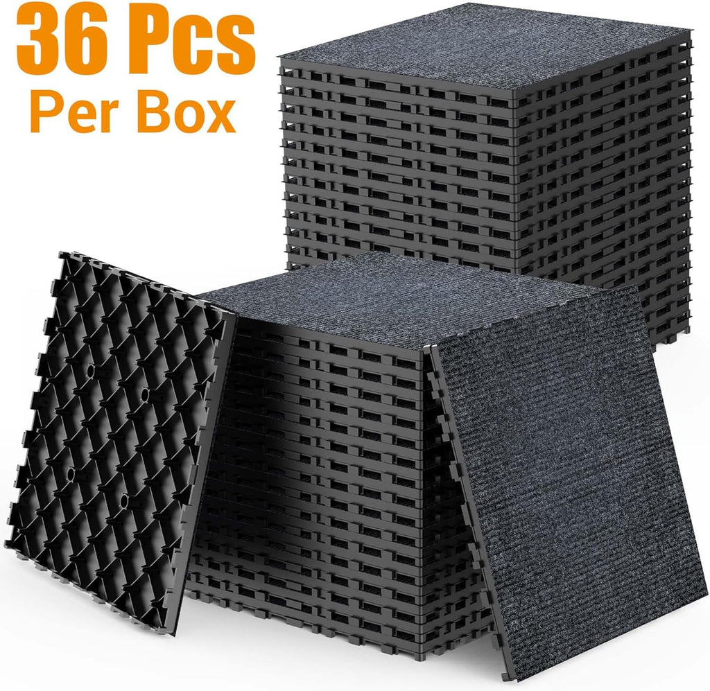 12" Interlocking Splicing Floor Tiles, Non-Slip Cold Plunge Mat, DIY Floor Mats for Entryway Deck Pool Balcony Bathroom