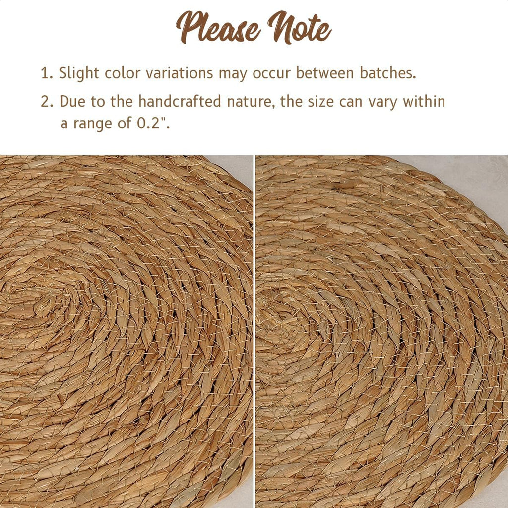 13" Round Woven Placemats Set of 10, Plate Chargers for Dining Table | 13 Inch Place Mats Set of 10, Wicker Chargers
