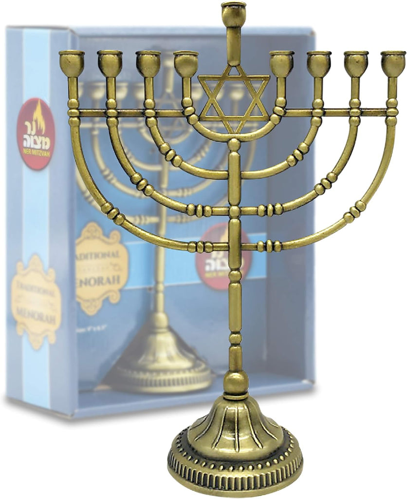 Traditional Bronze Candle - Chanukah Candles - 9" High
