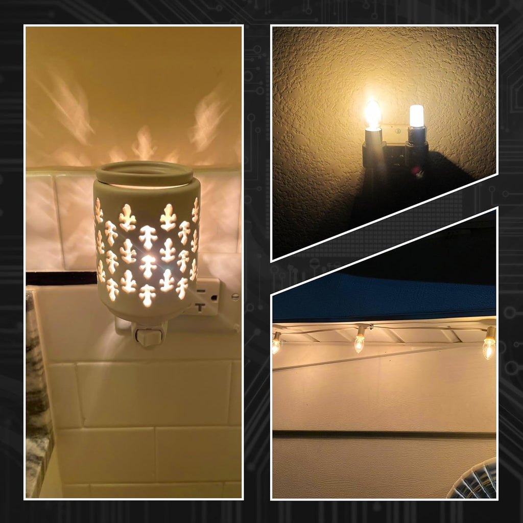 E12 Candelabra Base Night Light Bulb 1W Equivalent 10W 15W 2700K Warm White