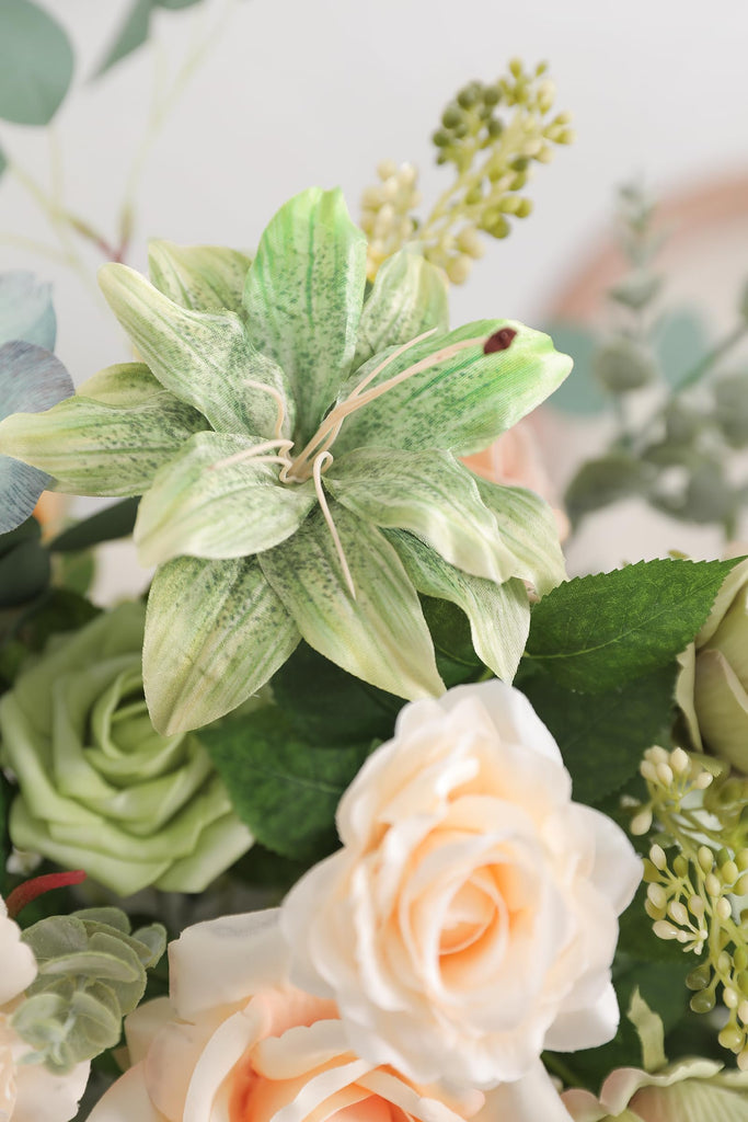 Artificial Flower Combo Fake Peony Rose Silk Flowers for DIY Wedding Bridal Bouquet Centerpieces Arrangements Party
