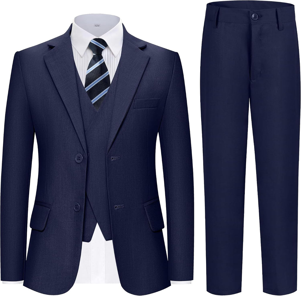 Boys Formal Suits 5 Piece Slim Fit Suit for Kids Teen Boy Tuxedo