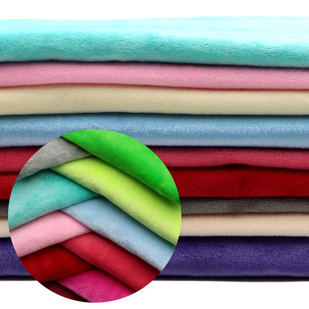 Velvet Fabric Soft Plush Thin Sheer Fabric by The Yard 62" Wide Blanket, Change Station Cover, Pillow, Scarf (Navy, 1