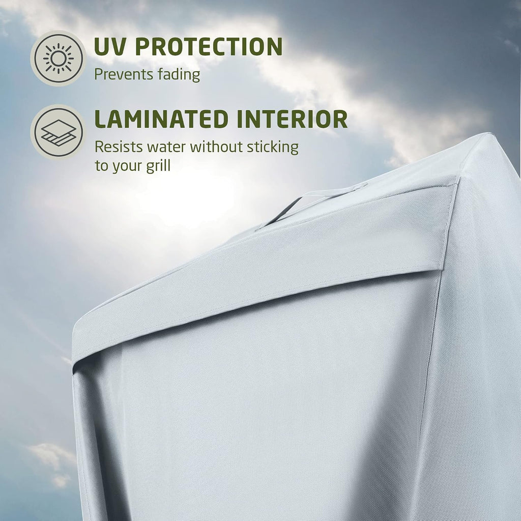 58 Inch BBQ Grill Cover for Outdoor Grill, Waterproof, Gray | 600D Oxford, gas grill cover, BBQ cover, grill covers