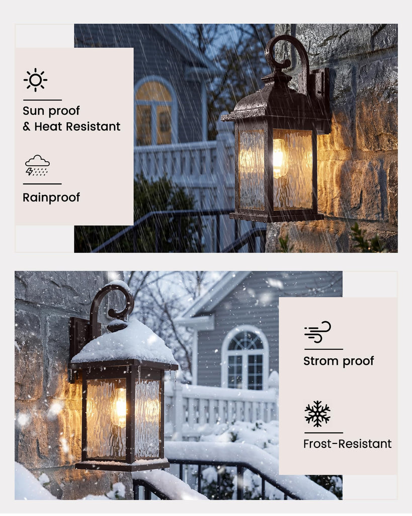 21" Outdoor Wall Light Fixtures, Rust-Proof Waterproof Outdoor Wall Lamp, Ideal for Porch, Patio, Entryway, Garage