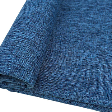 Upholstery Fabric, for Sofa Chair, Slub Linen Type Cloth Material (16 Navy Blue, 2 Yard (57x 72 inch))