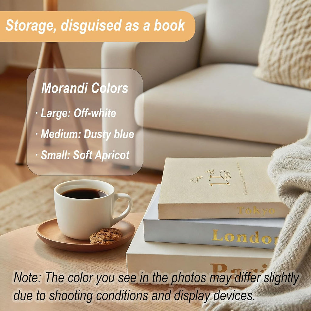 Decorative Books Decor, Faux Book for Decoration, Fake Book Set | Realistic Book-Like Design, Practical Hollow