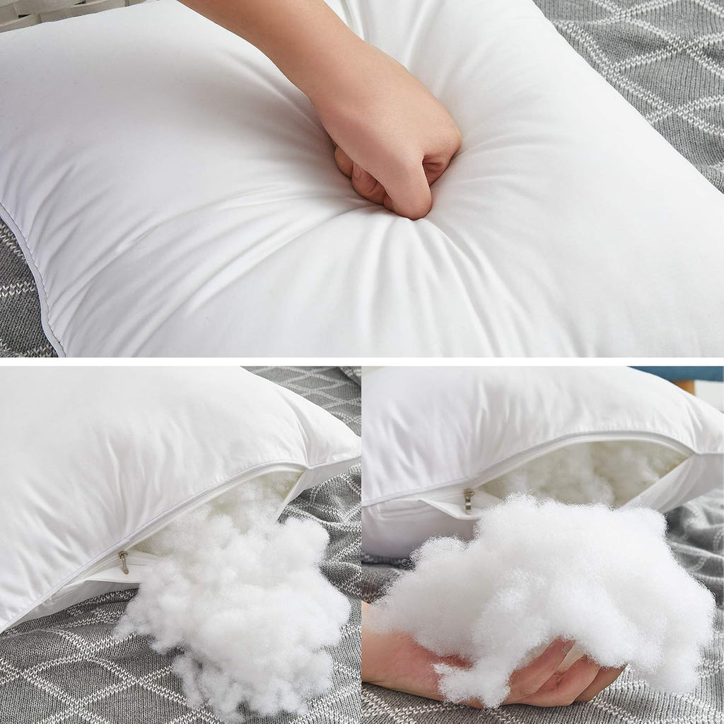 18"x18" Pillow Inserts () - Throw Pillow Inserts with 100% Cotton Cover - 18 Inch Square Interior Sofa Pillow - Set of 2