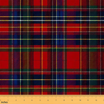 Tartan Plaid Upholstery Fabric Soft 1 Yards