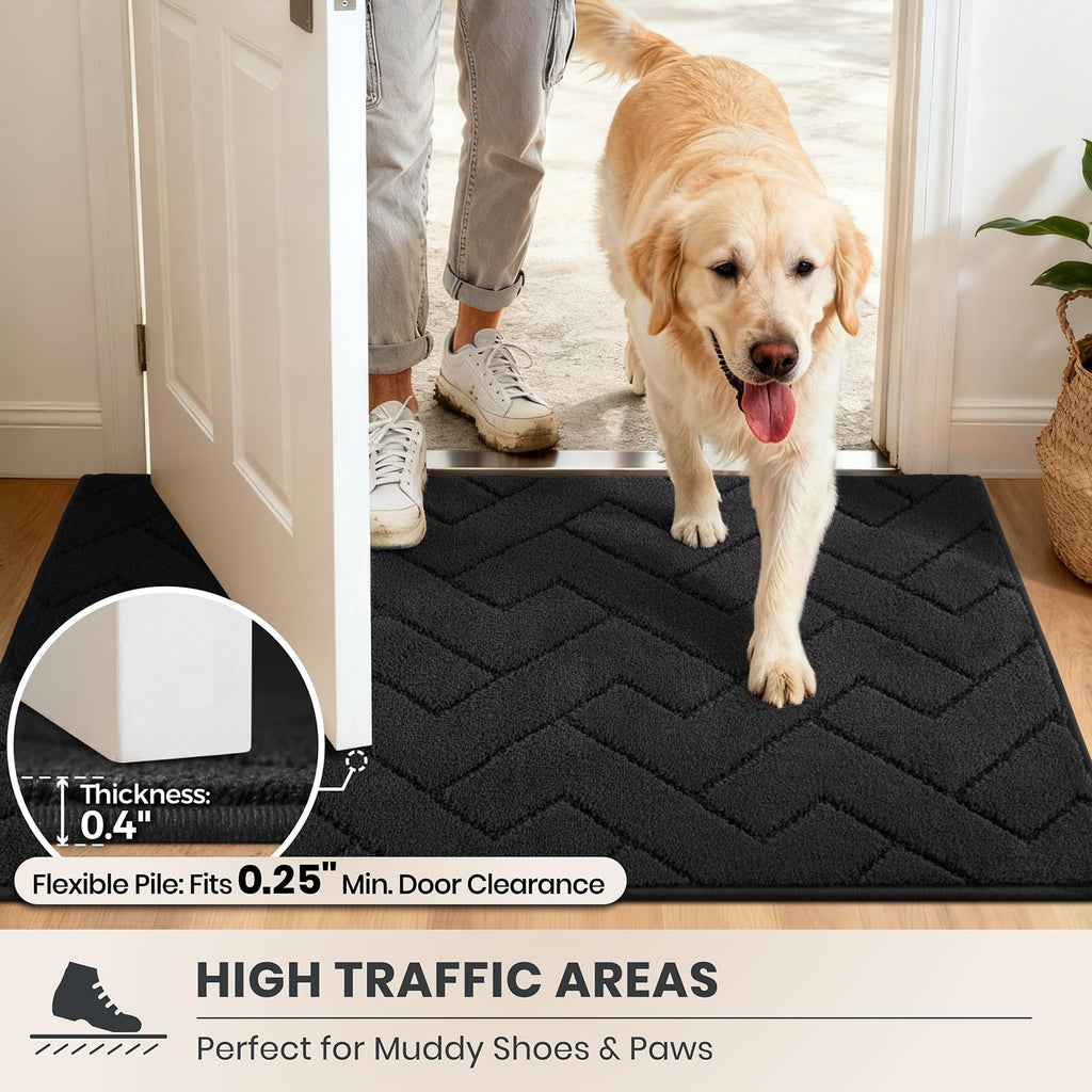 Hallway Runner Rug, 24" x 84", Black