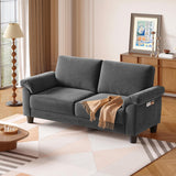 70" Living Room Couch Sofa, Mid Century Modern Loveseat, Velvet Deep Couches for Small Spaces, Bedroom