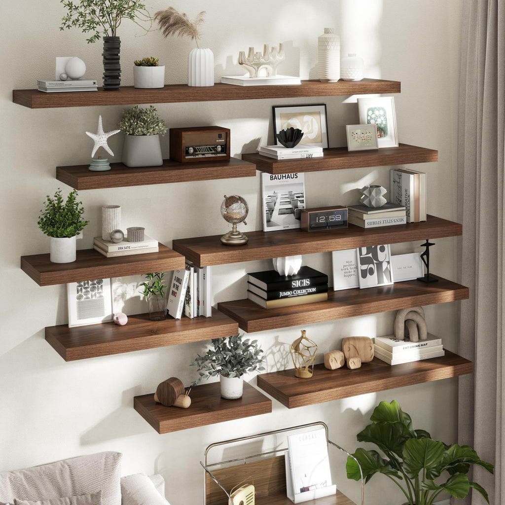 12 Inch Deep Floating Shelves, 67 Inch Long Extra Large Floating Shelves, Wall Shelves with Invisible Bracket