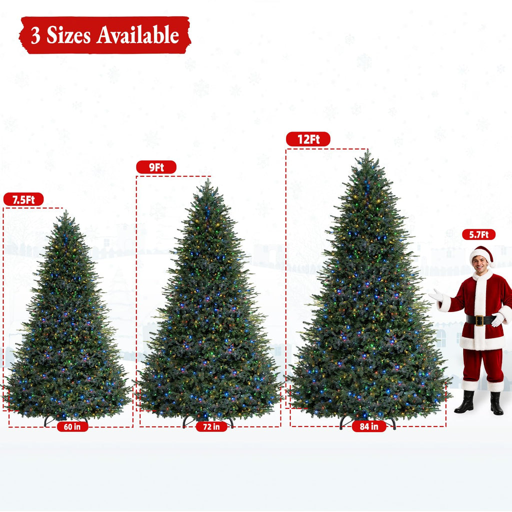 7.5ft Pre-Lit Everglow Balsam Fir Artificial Christmas Tree