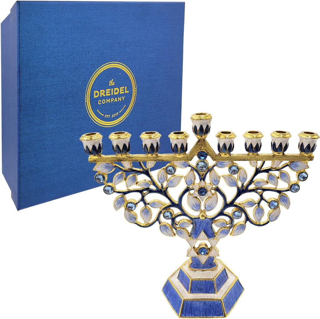 Hanukkah Enamel Hand-Painted Enameled Metal