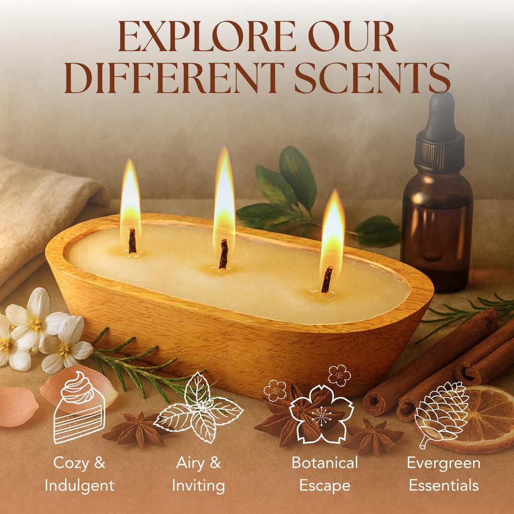 Bowl Candle Co. Fresh Linen Candle for Women or Men - 10x6 3 Wick Scented Candles, Large Luxury Soy Candles, Clean
