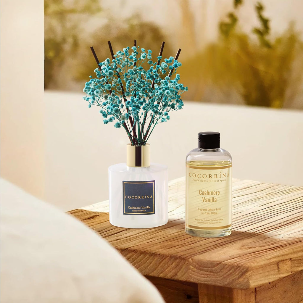 Reed Diffuser - Cashmere Vanilla 6.7 fl oz Reed Diffuser Bathroom Home Décor