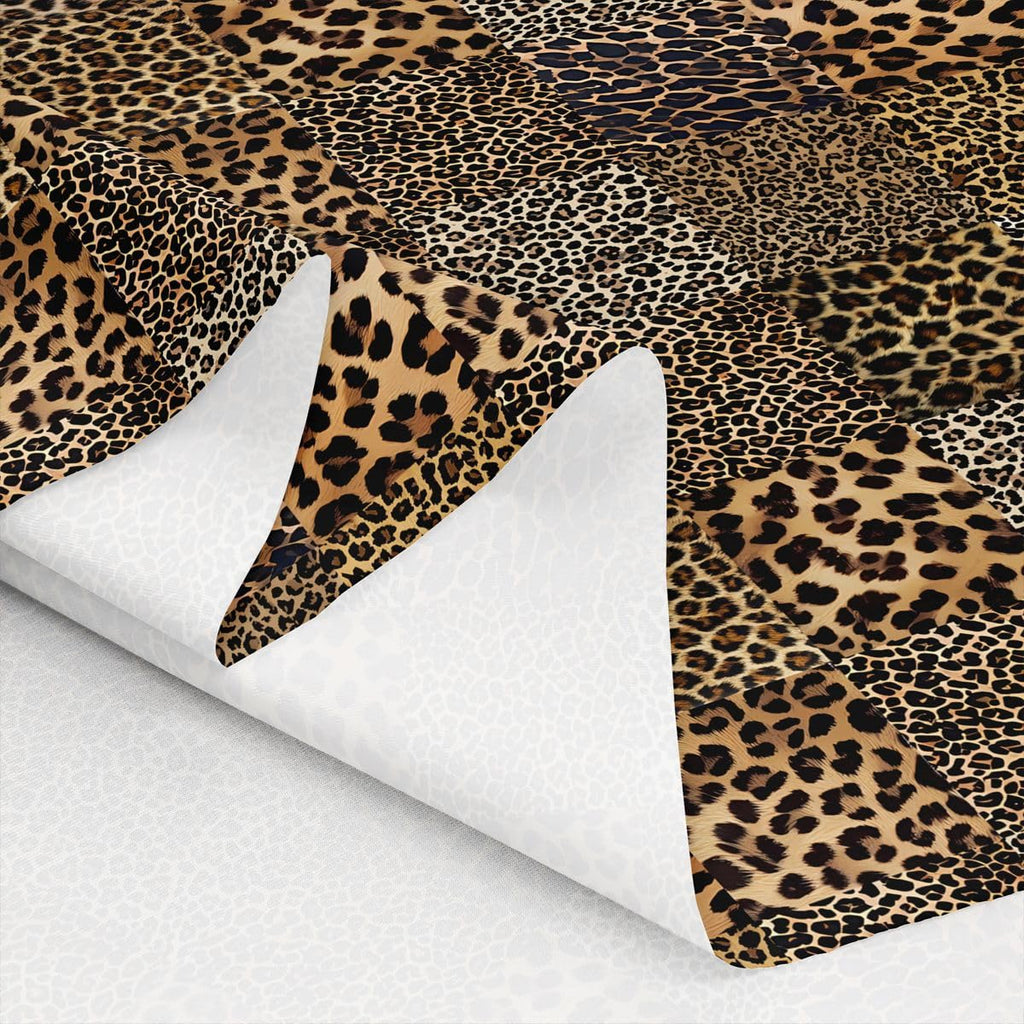 Brown Leopard Print Upholstery Fabric Soft 2 Yards