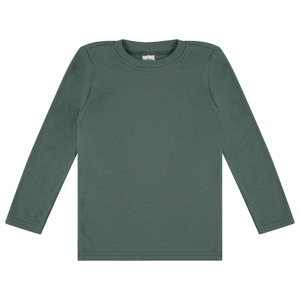 Pack Toddler Boys' Solid Long Sleeve Tees- Five Timeless Cotton Blend Crewnecks in Rich, Modern Colors
