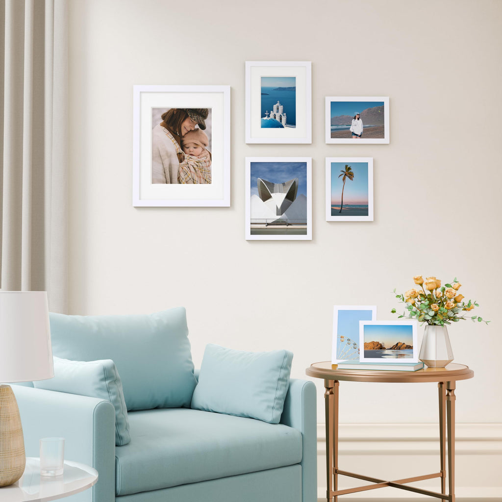 7 Pack Picture Frames Collage Wall Decor, White