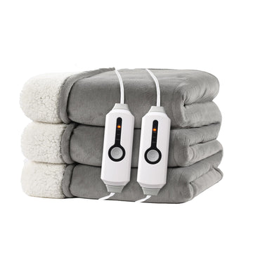 Electric Heated Blanket 84"x90" - Light Gray