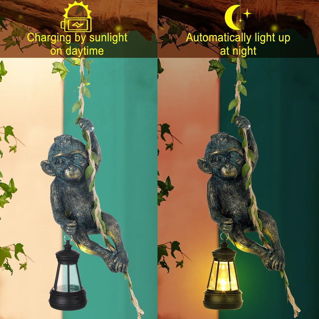 Bronze Solar Monkey Statue | Casa Home Living