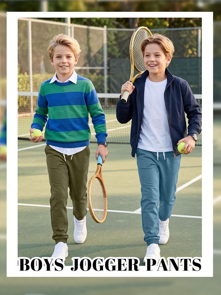 5 Pack Boys Sweatpants Toddler Athletic Joggers Kids Cotton Pants