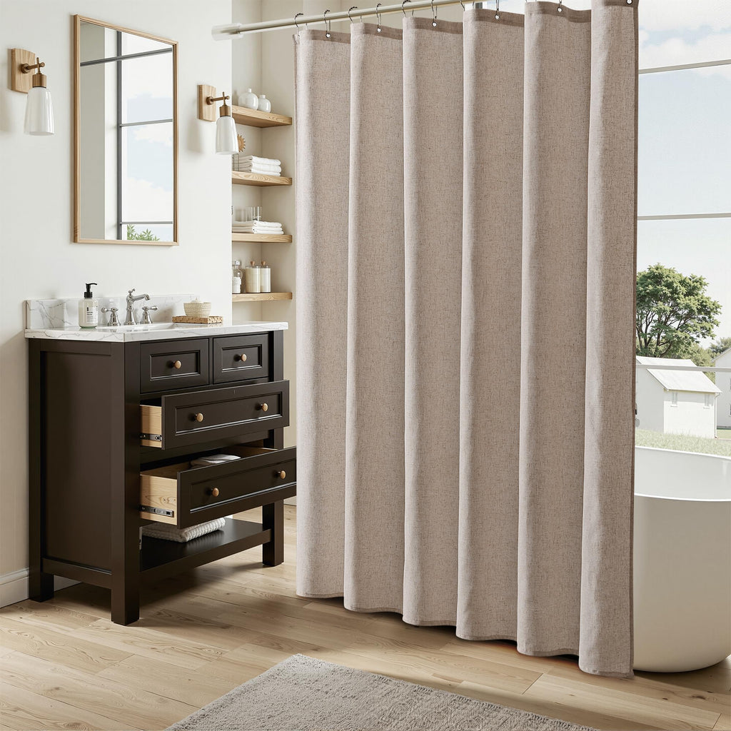 Linen 90 Inch Long Sand Beige 1 Panel
