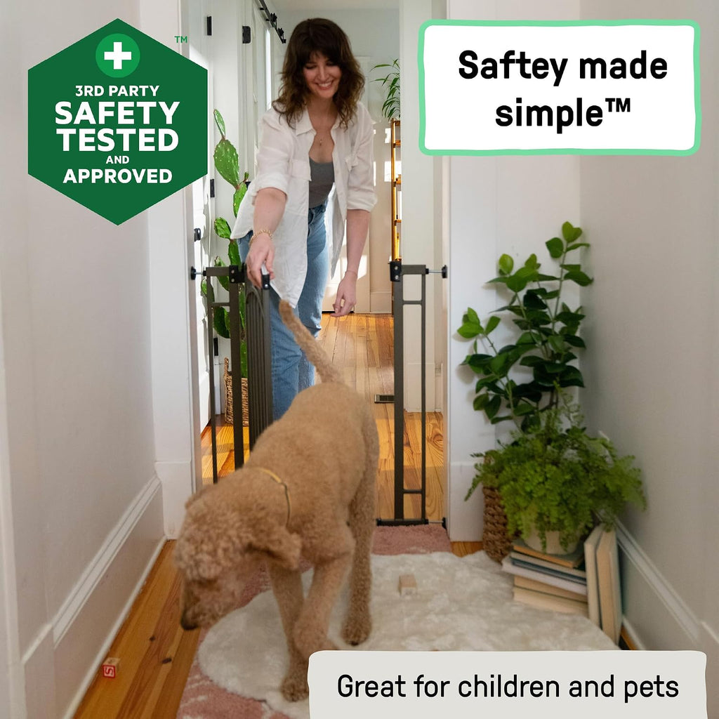 Decorative Extra Tall Baby Gate & Dog Gate, 28.5"-48" Wide, 36" Tall, Hardware or Pressure Mounted, Install on Top or