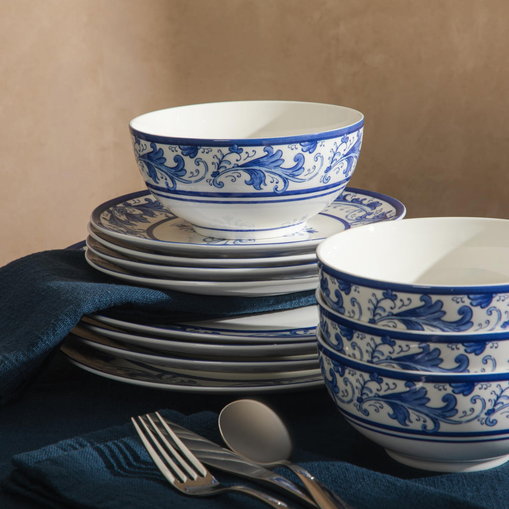 Kitchen Essentials Plates and Bowls Set, 12 Piece Dinnerware