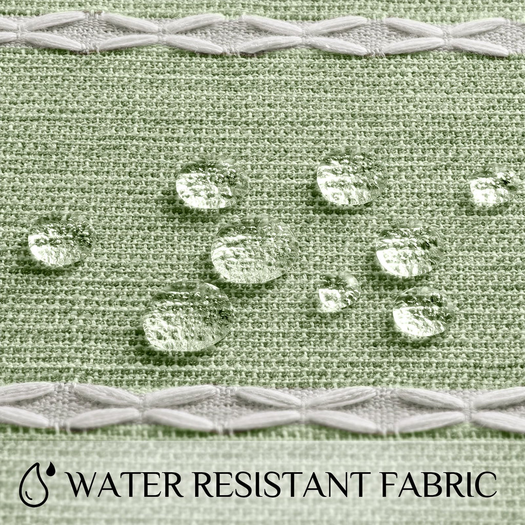 Outdoor Linen Rectangle Tablecloth with Tassel, 55 x 84 Inch