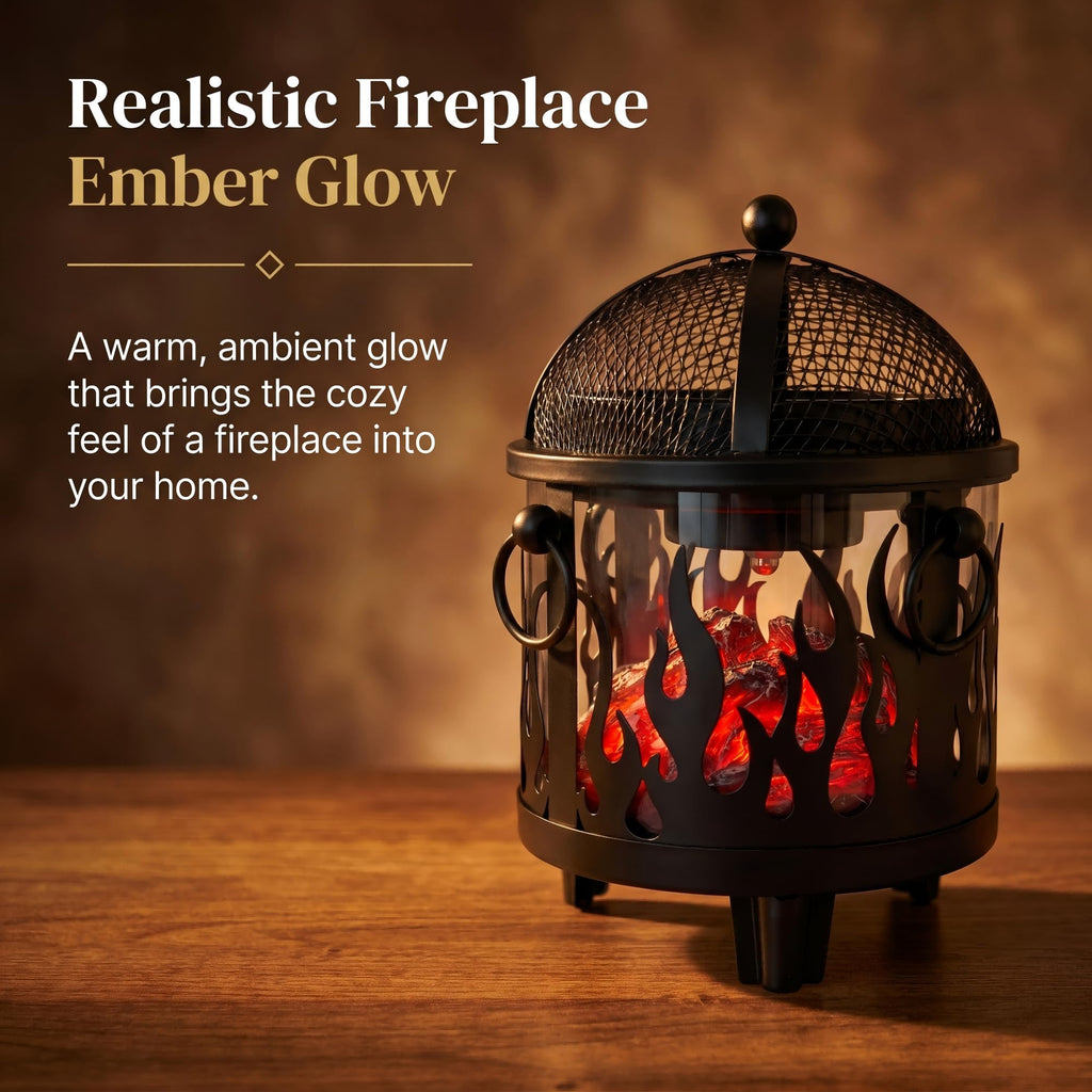 Fire Pit Wax Melt Warmer, 4-in-1 Wax Warmer for Scented Wax