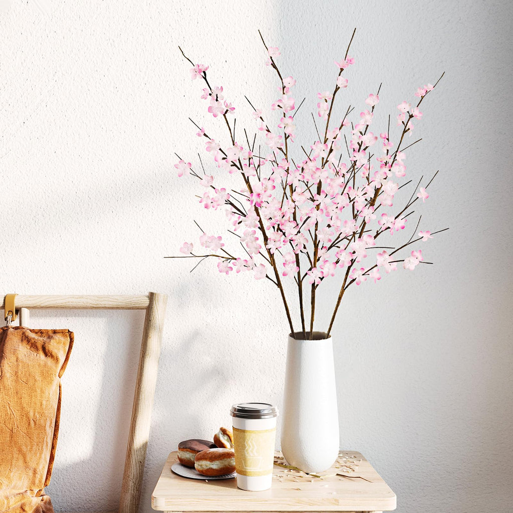 4 Pcs Artificial Cherry Blossom Flowers, 39", Pink