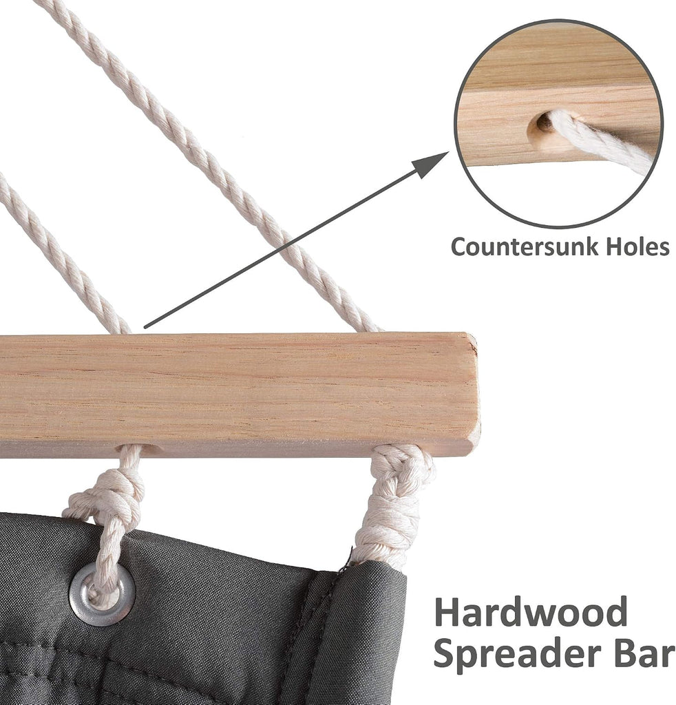 2 Person Hammock with Stand, 475 lbs Capacity, Dark Grey | Heavy Duty Portable Hammocks, Heavy Duty Hammock with Stand