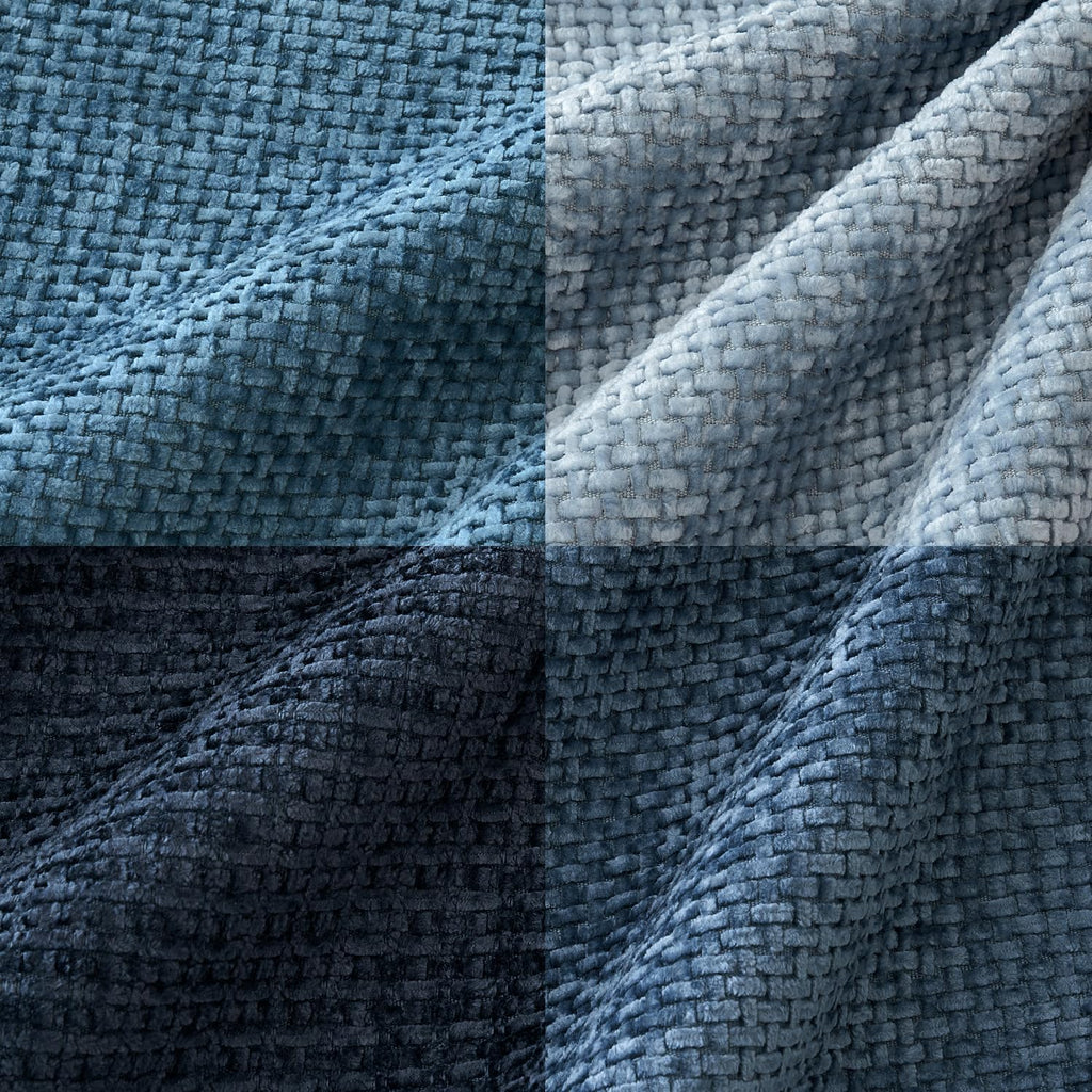 Soft Decorative Chenille Pillow Covers Blue Series 20x20 Pack of 4