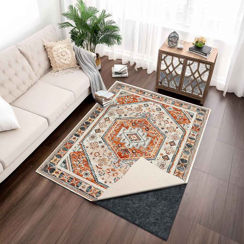 100% Waterproof Rug pad, 8x10 ft Area Rug Non-Slip Rug Pads, Carpet Pads for All Floors and finishes, Felt pad - Set of 80