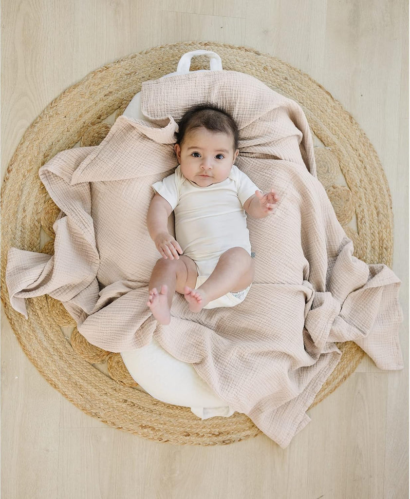 Pack Muslin Baby Swaddle Blankets, 47 x 47 in Receiving Blankets