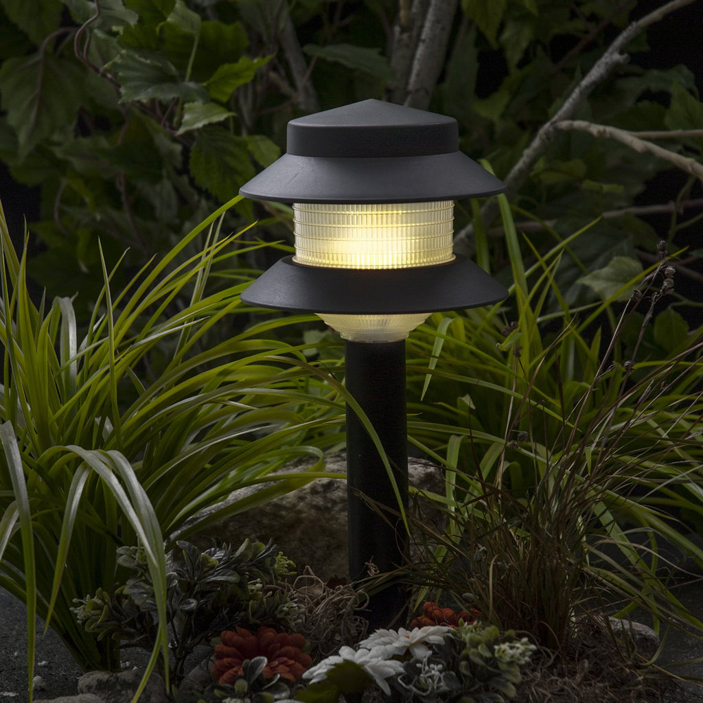 Paradise Low Voltage Landscape Pathway Lights - 2 Tier Outdoor Garden Lights - Easy, Simple Installation - Walkway