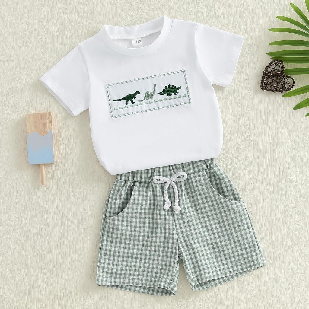 Toddler Baby Boy Clothes Animal Print T-Shirt Shorts Set Outfit
