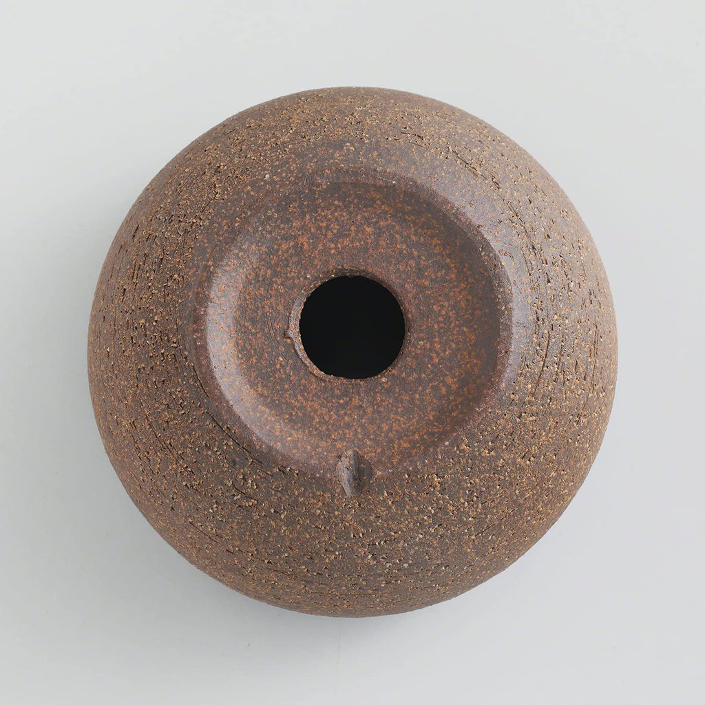 Banko Bonsai Pot 3.9in, Handmade Japanese Planter, Brown and Black