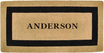 Personalized Doormat - Coco Coir Custom Door Mat - Personalize Your Family Name on Luxurious Thick 2" Coir Outdoor