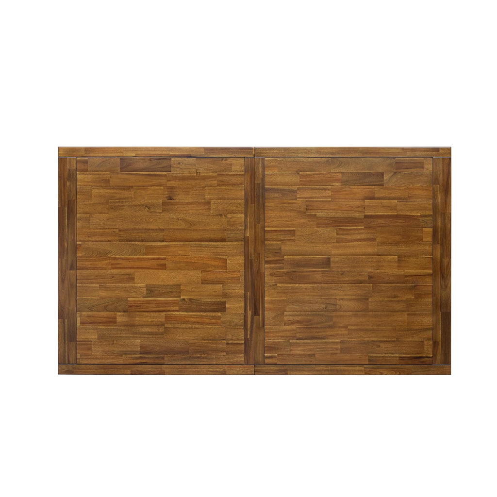 By - LET-AWA-TP - A Wooden Dining Table with Removable Rectangular Tabletop - Antique Walnut Finish