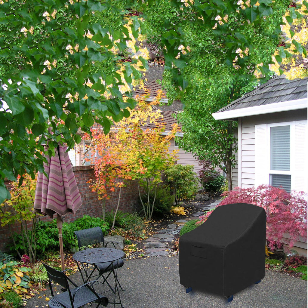 Adirondack Chair Covers 2 Pack (30W x 34D x 36H Inch) 100% Waterproof Heavy Duty for Most Outdoor Chair (Black)