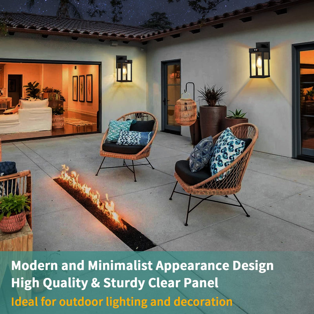 Solar Wall Lights Outdoor with Motion Sensor, 3 Modes, Dusk to Dawn