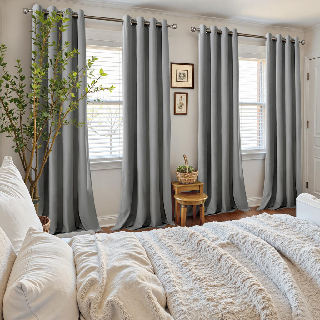 72 Inch Length Velvet Blackout Curtains with Grommet 2 Panels